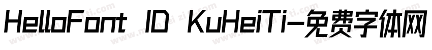 HelloFont ID KuHeiTi字体转换
